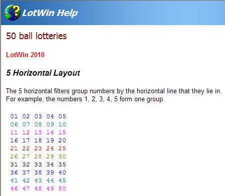 5 Horizontal filter explanation